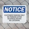 Signmission OSHA No Loitering OSHA Notice Sign, Plastic, 10in W x 7in L, 2PK OS-2PACK-NS-P-710-L-17049 - alternate 6